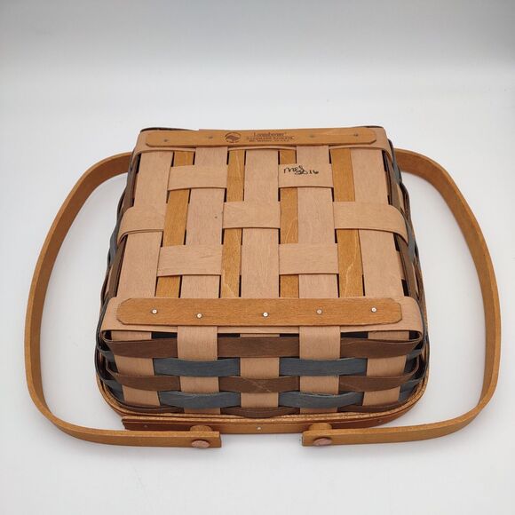 Longaberger Fieldstone Carry & Serve Square Basket with Food Storage Container - Picture 7 of 13